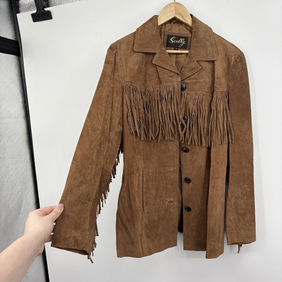 Scully Jackets & Blazers - Vintage Scully Suede Leather Jacket Medium Western Cowgirl 90s Festival Fringe